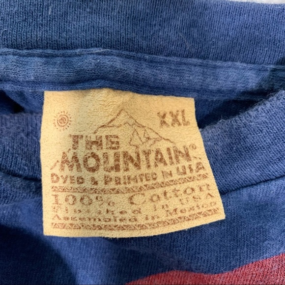 The Mountain American Flag & Eagle T-Shirt Mens XXL Blue Tie-Dye Patriotic Y2K - Picture 5 of 5